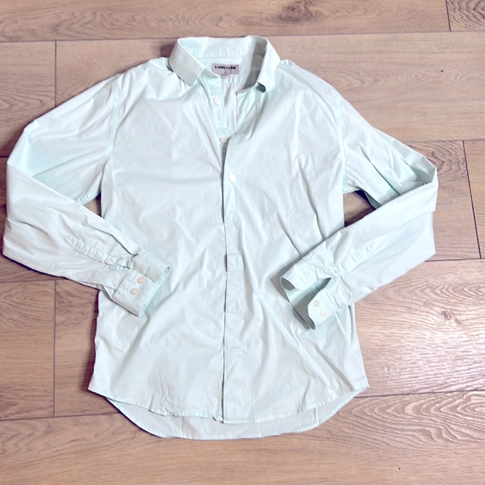 Express light green slim shirt